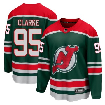 Breakaway Fanatics Branded Men's Graeme Clarke New Jersey Devils 2020/21 Special Edition Jersey - Green