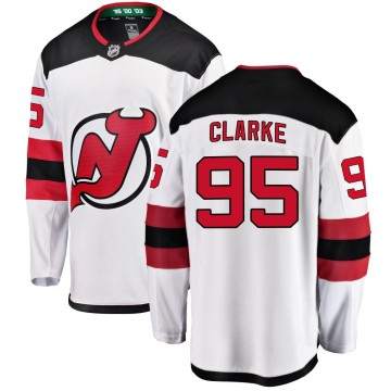 Breakaway Fanatics Branded Men's Graeme Clarke New Jersey Devils Away Jersey - White
