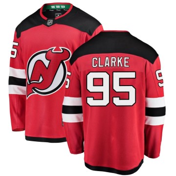 Breakaway Fanatics Branded Men's Graeme Clarke New Jersey Devils Home Jersey - Red