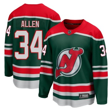 Breakaway Fanatics Branded Men's Jake Allen New Jersey Devils 2020/21 Special Edition Jersey - Green