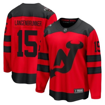 Breakaway Fanatics Branded Men's Jamie Langenbrunner New Jersey Devils 2024 Stadium Series Jersey - Red