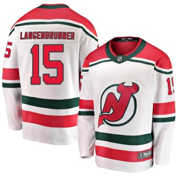 Breakaway Fanatics Branded Men's Jamie Langenbrunner New Jersey Devils Alternate Jersey - White