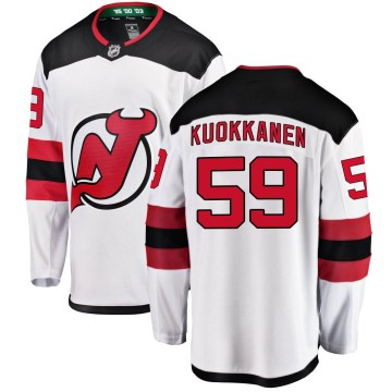 Breakaway Fanatics Branded Men's Janne Kuokkanen New Jersey Devils Away Jersey - White