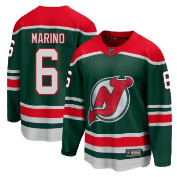 Breakaway Fanatics Branded Men's John Marino New Jersey Devils 2020/21 Special Edition Jersey - Green