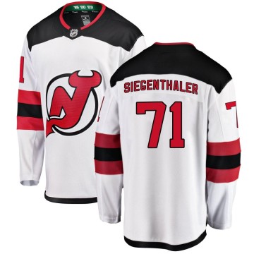 Breakaway Fanatics Branded Men's Jonas Siegenthaler New Jersey Devils Away Jersey - White