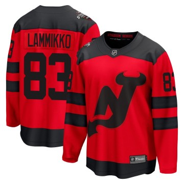 Breakaway Fanatics Branded Men's Juho Lammikko New Jersey Devils 2024 Stadium Series Jersey - Red
