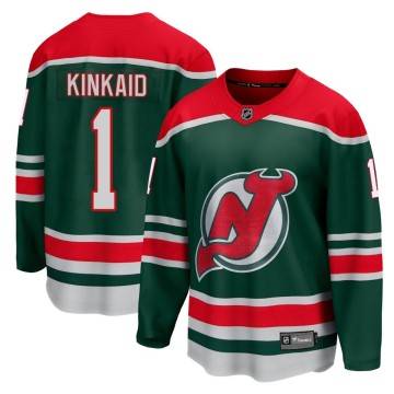 Breakaway Fanatics Branded Men's Keith Kinkaid New Jersey Devils 2020/21 Special Edition Jersey - Green