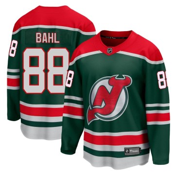 Breakaway Fanatics Branded Men's Kevin Bahl New Jersey Devils 2020/21 Special Edition Jersey - Green