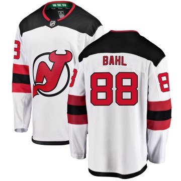 Breakaway Fanatics Branded Men's Kevin Bahl New Jersey Devils Away Jersey - White