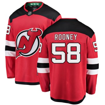Breakaway Fanatics Branded Men's Kevin Rooney New Jersey Devils Home Jersey - Red