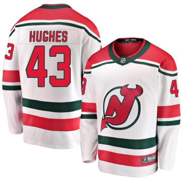 Breakaway Fanatics Branded Men's Luke Hughes New Jersey Devils Alternate Jersey - White