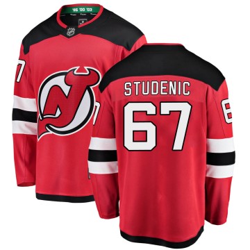 Breakaway Fanatics Branded Men's Marian Studenic New Jersey Devils Home Jersey - Red