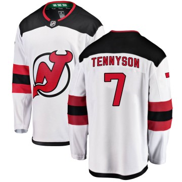 Breakaway Fanatics Branded Men's Matt Tennyson New Jersey Devils Away Jersey - White