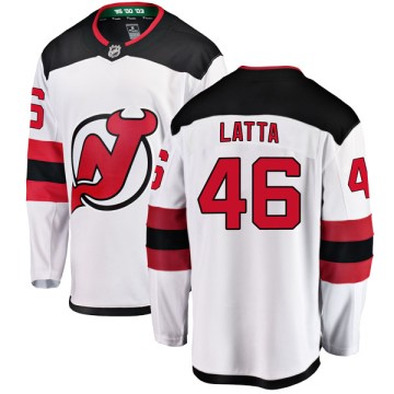 Breakaway Fanatics Branded Men's Michael Latta New Jersey Devils Away Jersey - White