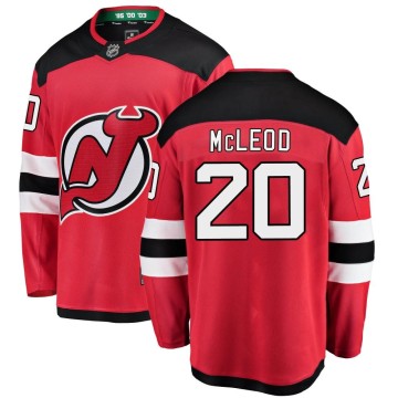 Breakaway Fanatics Branded Men's Michael McLeod New Jersey Devils Home Jersey - Red