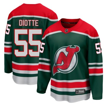 Breakaway Fanatics Branded Men's Mikael Diotte New Jersey Devils 2020/21 Special Edition Jersey - Green