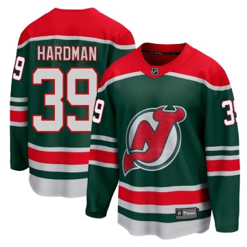Breakaway Fanatics Branded Men's Mike Hardman New Jersey Devils 2020/21 Special Edition Jersey - Green