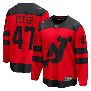Breakaway Fanatics Branded Men's Paul Cotter New Jersey Devils 2024 Stadium Series Jersey - Red