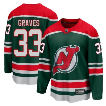 Breakaway Fanatics Branded Men's Ryan Graves New Jersey Devils 2020/21 Special Edition Jersey - Green