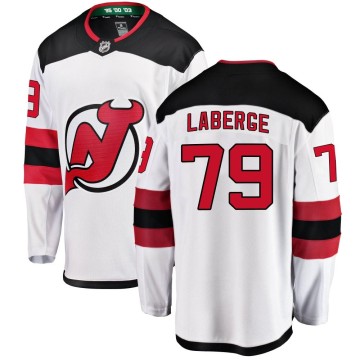 Breakaway Fanatics Branded Men's Samuel Laberge New Jersey Devils Away Jersey - White