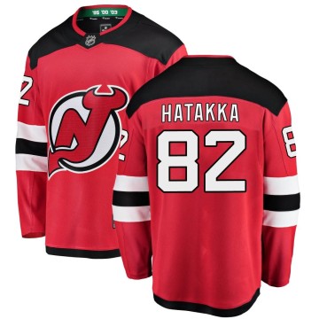 Breakaway Fanatics Branded Men's Santeri Hatakka New Jersey Devils Home Jersey - Red