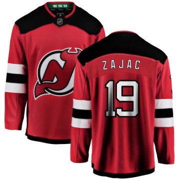 Breakaway Fanatics Branded Men's Travis Zajac New Jersey Devils Home Jersey - Red