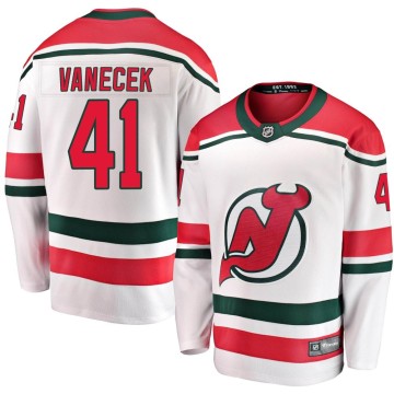 Breakaway Fanatics Branded Men's Vitek Vanecek New Jersey Devils Alternate Jersey - White
