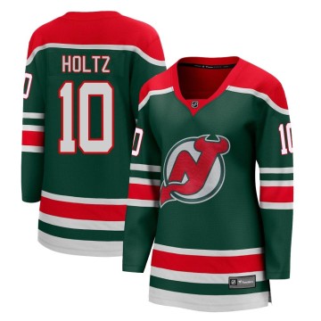Breakaway Fanatics Branded Women's Alexander Holtz New Jersey Devils 2020/21 Special Edition Jersey - Green
