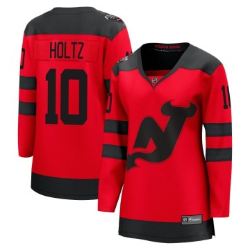Breakaway Fanatics Branded Women's Alexander Holtz New Jersey Devils 2024 Stadium Series Jersey - Red