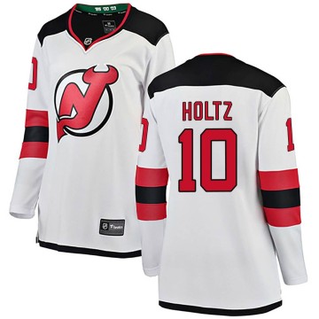 Breakaway Fanatics Branded Women's Alexander Holtz New Jersey Devils Away Jersey - White