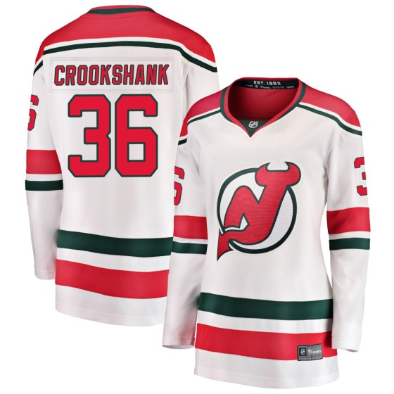 Breakaway Fanatics Branded Women's Angus Crookshank New Jersey Devils Alternate Jersey - White