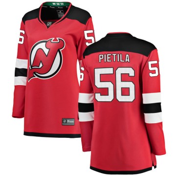 Breakaway Fanatics Branded Women's Blake Pietila New Jersey Devils Home Jersey - Red