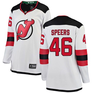 Breakaway Fanatics Branded Women's Blake Speers New Jersey Devils Away Jersey - White
