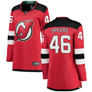 Breakaway Fanatics Branded Women's Blake Speers New Jersey Devils Home Jersey - Red