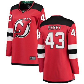 Breakaway Fanatics Branded Women's Brett Seney New Jersey Devils Home Jersey - Red