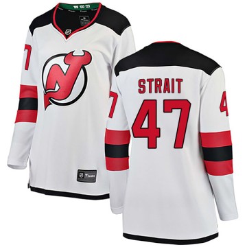 Breakaway Fanatics Branded Women's Brian Strait New Jersey Devils Away Jersey - White