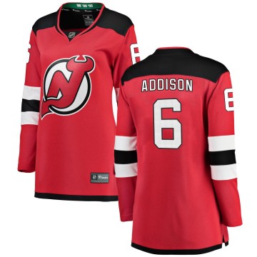 Breakaway Fanatics Branded Women's Calen Addison New Jersey Devils Home Jersey - Red