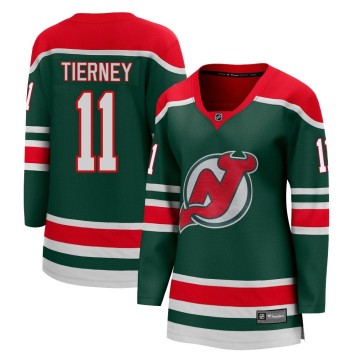 Breakaway Fanatics Branded Women's Chris Tierney New Jersey Devils 2020/21 Special Edition Jersey - Green
