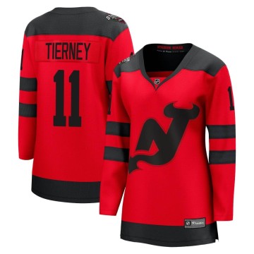 Breakaway Fanatics Branded Women's Chris Tierney New Jersey Devils 2024 Stadium Series Jersey - Red