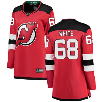 Breakaway Fanatics Branded Women's Colton White New Jersey Devils Red Home Jersey - White