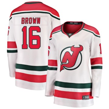 Breakaway Fanatics Branded Women's Connor Brown New Jersey Devils Alternate Jersey - White
