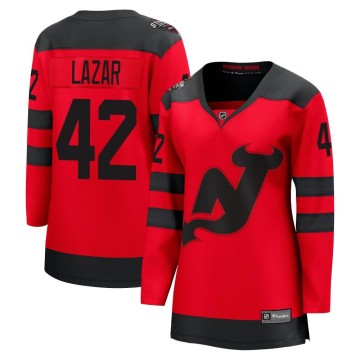 Breakaway Fanatics Branded Women's Curtis Lazar New Jersey Devils 2024 Stadium Series Jersey - Red