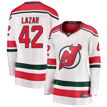 Breakaway Fanatics Branded Women's Curtis Lazar New Jersey Devils Alternate Jersey - White