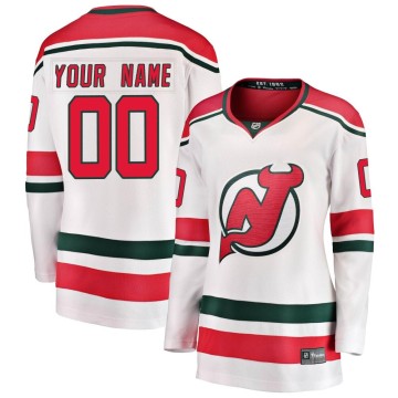 Breakaway Fanatics Branded Women's Custom New Jersey Devils Custom Alternate Jersey - White