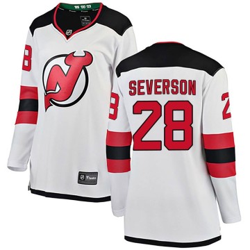Breakaway Fanatics Branded Women's Damon Severson New Jersey Devils Away Jersey - White