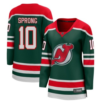 Breakaway Fanatics Branded Women's Daniel Sprong New Jersey Devils 2020/21 Special Edition Jersey - Green