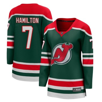 Breakaway Fanatics Branded Women's Dougie Hamilton New Jersey Devils 2020/21 Special Edition Jersey - Green