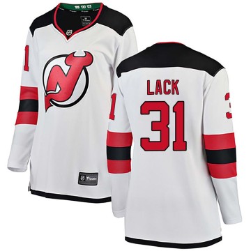Breakaway Fanatics Branded Women's Eddie Lack New Jersey Devils Away Jersey - White