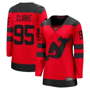 Breakaway Fanatics Branded Women's Graeme Clarke New Jersey Devils 2024 Stadium Series Jersey - Red