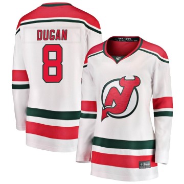 Breakaway Fanatics Branded Women's Jack Dugan New Jersey Devils Alternate Jersey - White